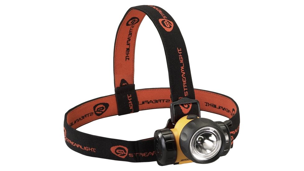 Streamlight 3AA HAZ-LO UL Classified Class I Division 1 LED Headlamp, Yellow w/ Black/Red Strap - 61200