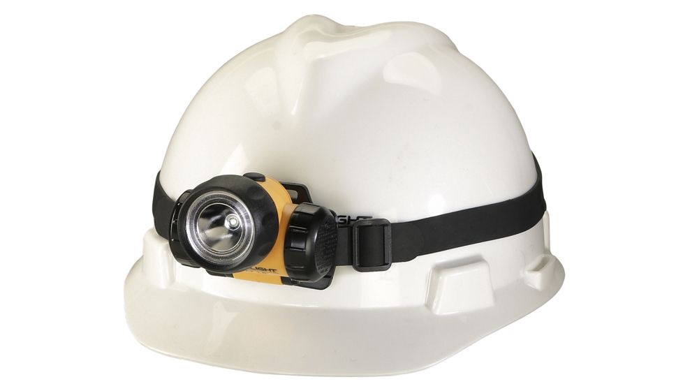Streamlight 3AA HAZ-LO UL Classified Class I Division 1 LED Headlamp, Yellow w/ Black/Red Strap - 61200