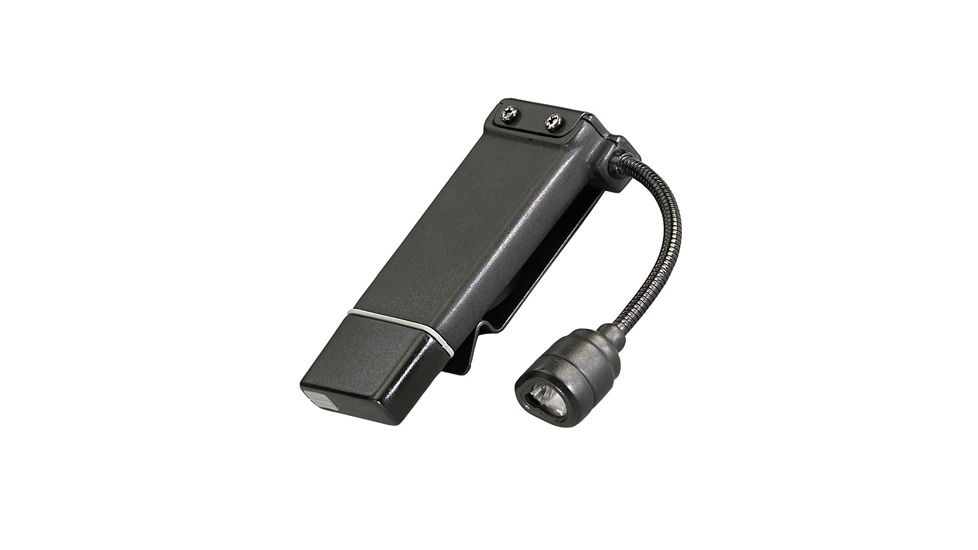 Streamlight ClipMate USB Rechargeable Clip-On Light, Black with White and Red LEDs, Light Only 61125