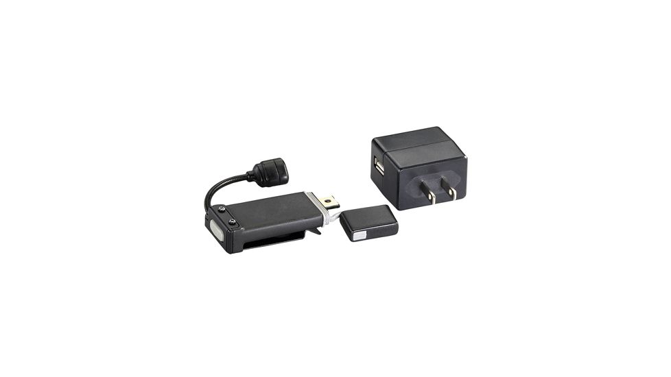 Streamlight ClipMate USB Rechargeable Clip-On Light, Black with White and Red LEDs, USB with 120V AC 61126