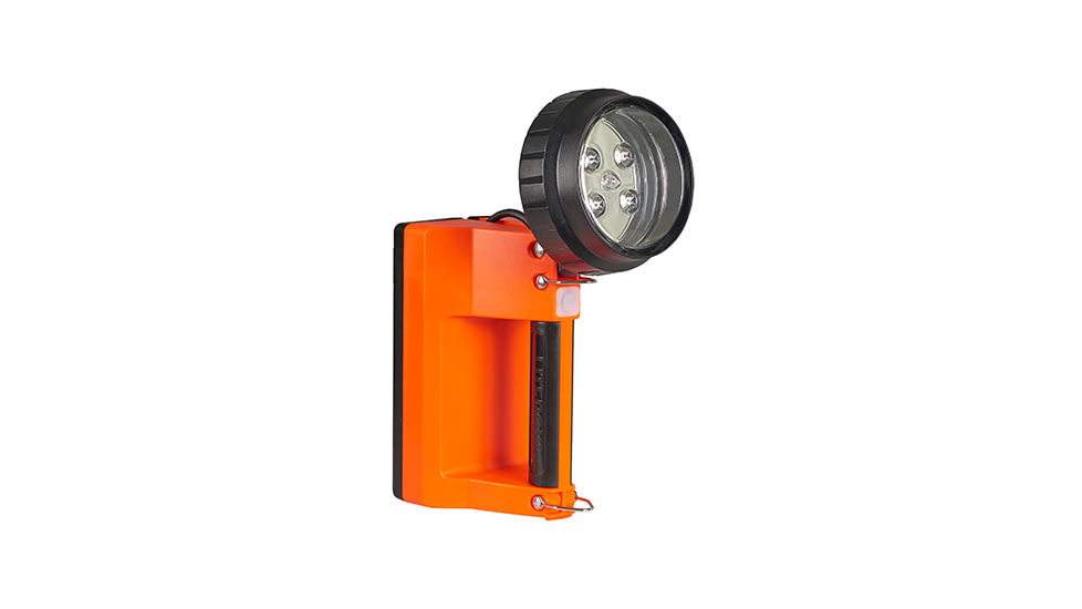 Streamlight E-Flood FireBox 1500 Lumens Rechargeable Lantern with Blue Taillight LEDs, 12V DC Vehicle Mount System with Direct Wire Rack and Shoulder Strap, Orange, 45815