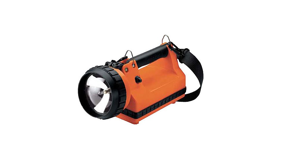 Streamlight LiteBox Flashlight w/ Standard AC/DC Charging System, 400 Lumen 20 Watt Spot, 100V Ac Charge Cord, Orange, Orange, 45435