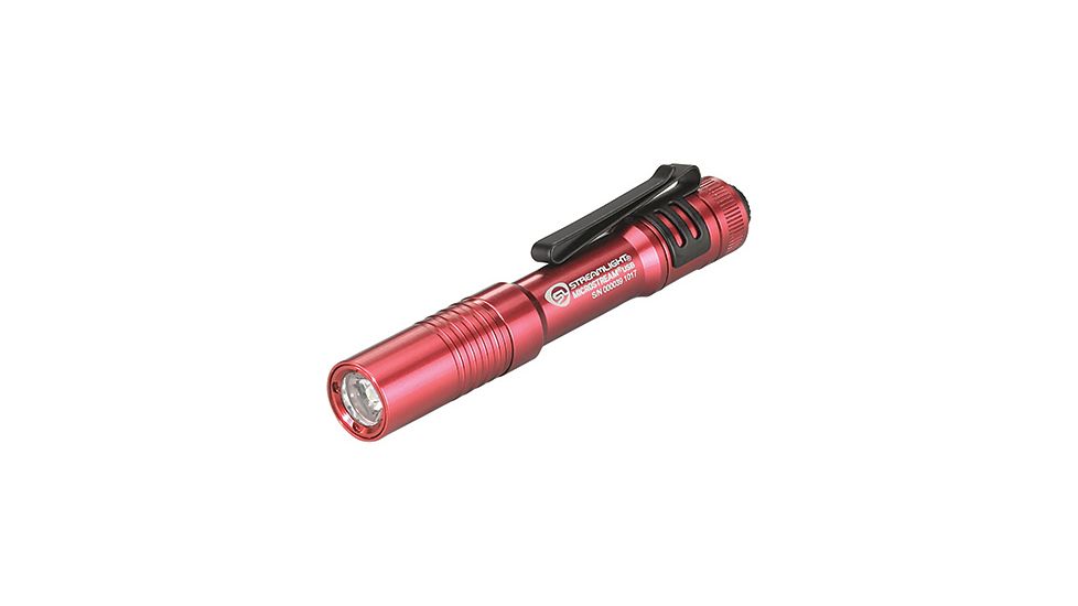 Streamlight MicroStream Ultra-Compact USB Rechargeable Personal Light, 250/50 Lumens w/ 5in USB Cord and Lanyard, Box, Red, 66605