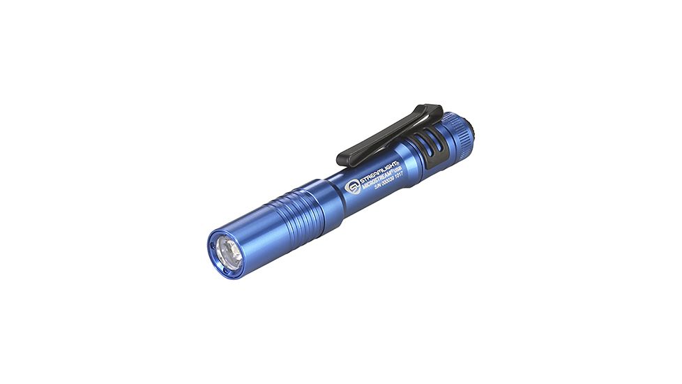 Streamlight MicroStream Ultra-Compact USB Rechargeable Personal Light, 250/50 Lumens w/ 5in USB Cord and Lanyard, Box, Blue, 66606