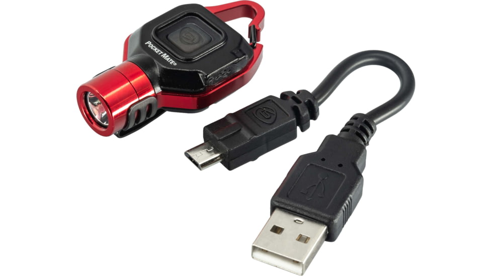 Streamlight OPMOD Pocket Mate Ultra-Compact LED Flashlight, Lithium Ion, White, 325 Lumens, Red, 73301OPMOD