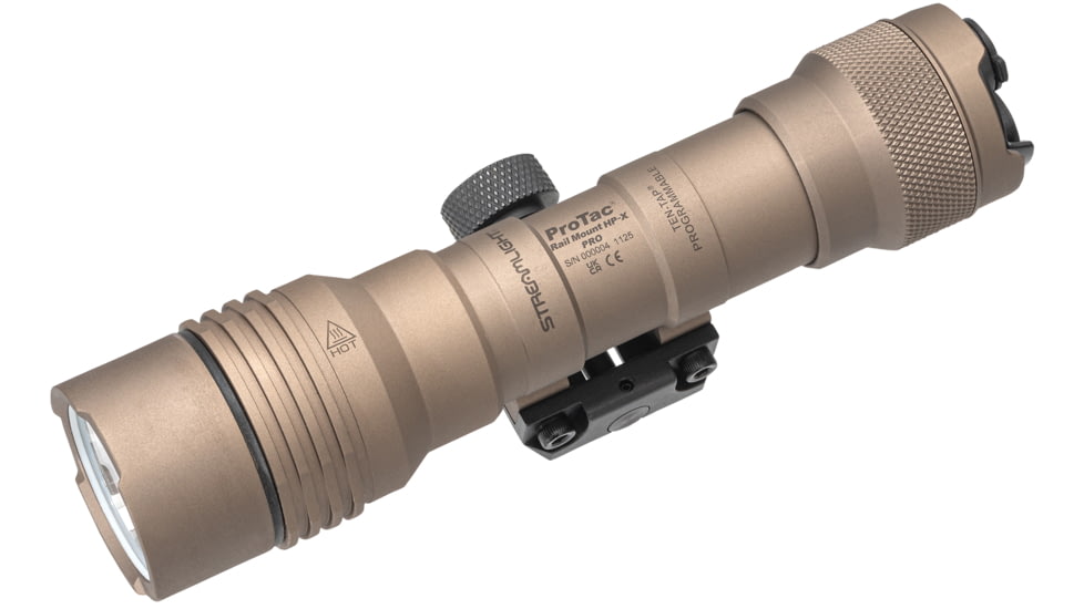 Streamlight ProTac HP-X Rail Mount 800 Lumens LED Weapon Light, CR123A or SL-B26 Battery, Desert Tan, 89029