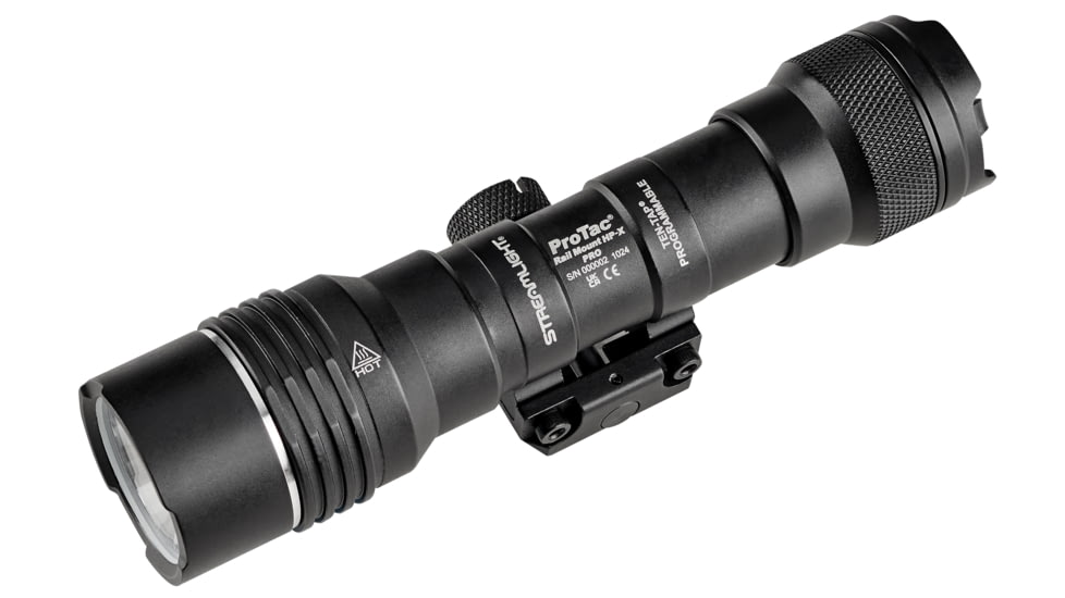 Streamlight ProTac Rail Mount HP-X Pro 800 Lumen Weapon Light, SL-B26 Rechargeable, with Jack-Cap Tail Cap Switch, M-LOK Mount, Allen Wrench, USB Cord, Black, 89018