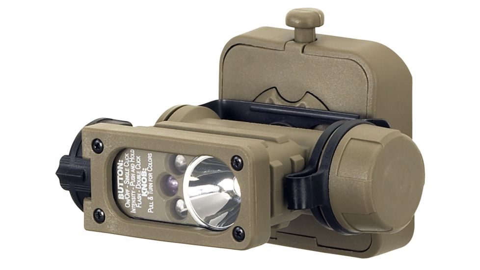 Streamlight Sidewinder Compact II Aviation Model White C4 LED,Green, Blue, IR LEDs. Includes NVG mount , works with HGU-84 rotary wing aircrew helmet and one AA alkaline battery. Boxed. 14533