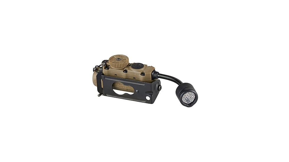 Streamlight Sidewinder Stalk LED Flashlight w/Helmet Clip &amp; E-Mount, CR123A &amp; AA, Multicolor, 76 Lumens, Coyote, 14302