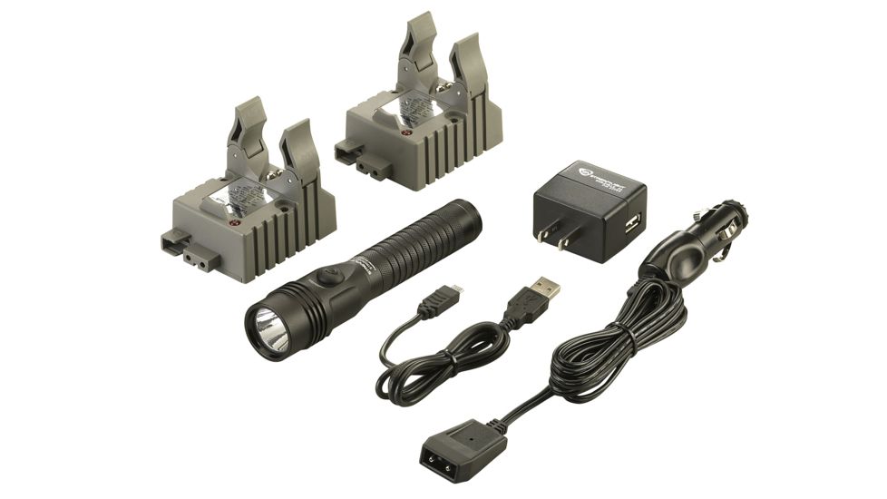 Streamlight Strion DS HL 700 Lumen Flashlight-IEC Type A 120V/100V AC/12V DC 2 Holders, Black, 74612