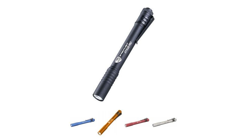 Streamlight Stylus Pro LED Pen Light - 90 Lumens, Black, Blue, Orange, Red, Silver