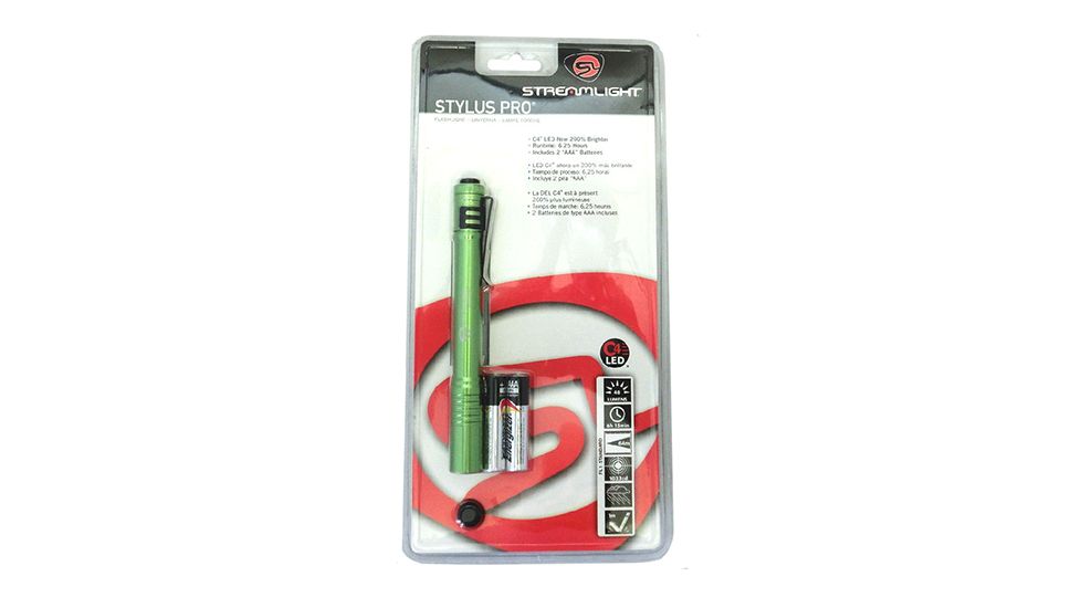 Streamlight Stylus Pro Penlight, White LED, Lime Green, 66129