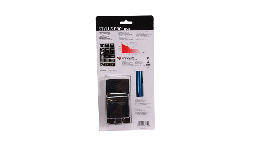 Streamlight Stylus Pro Usb Rechargeable Penlight, Blue - 66139