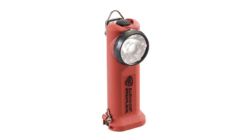 Streamlight Survivor Right-Angle Atex Alkaline Firefiter's Torch, 230V AC/12V DC cords ATEX/IECEX, Orange, 90562