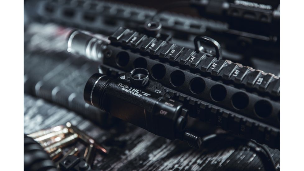 Streamlight TLR-1 HL 1000 Lumen LED Tactical Weapon Light Long Gun Kit, CR123A, White, 1000 Lumens, Black, 69262