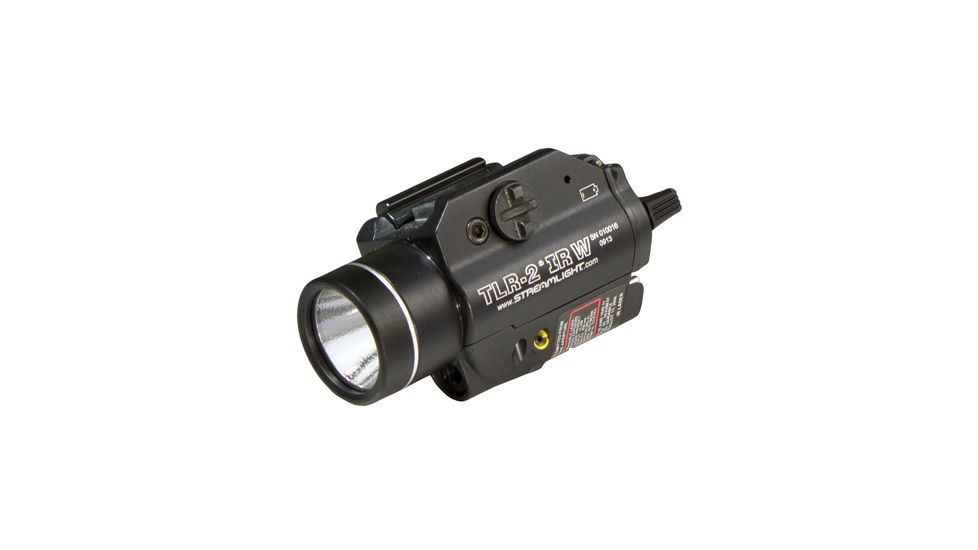 Streamlight TLR-2 IRW Visible White LED and Class I IR Laser w/ Rail Locating Keys For Glock, CR123A, White, 300 Lumens, Black, 69165