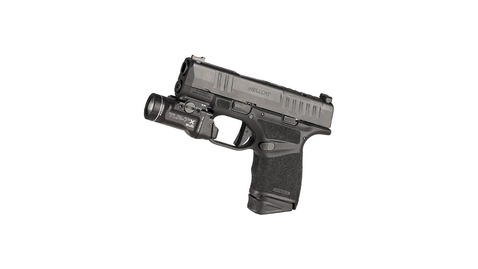 Streamlight TLR-7 X sub USB 500 Lumens Weapon Light, CR123A, Black, Springfield Armory Hellcat, 69408