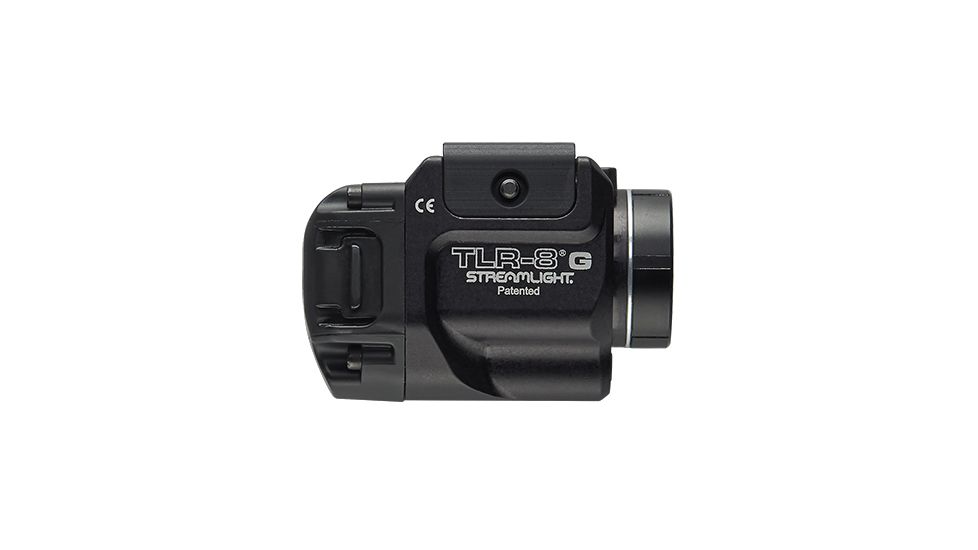 Streamlight TLR-8 G Tactical Weapon Light w/Laser Sight, Rail Mounted, 500 Lumen LED, 510-520nm Green Laser, 1 x CR123A Battery, Black, 69430