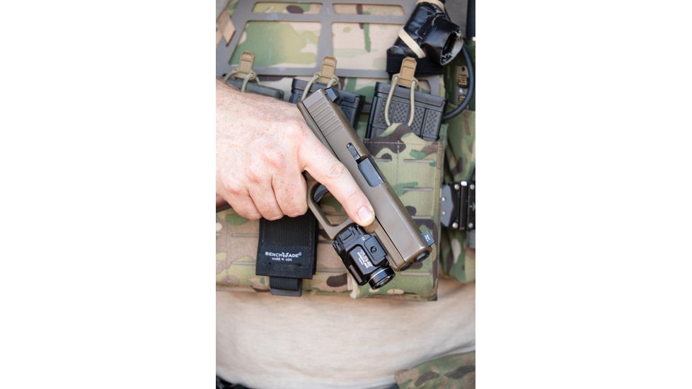 Streamlight TLR-8 Tactical Weapon Light w/Laser Sight, Rail Mounted, 500 Lumen LED, 640-660nm Red Laser, 1 x CR123A Battery, Black, 69410