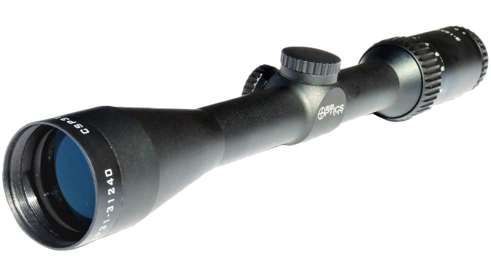Sun Optics 1in. 3-12x40/BDC/Low Profile Turrets/Blk.matte, BL MATTE, CS31-31240