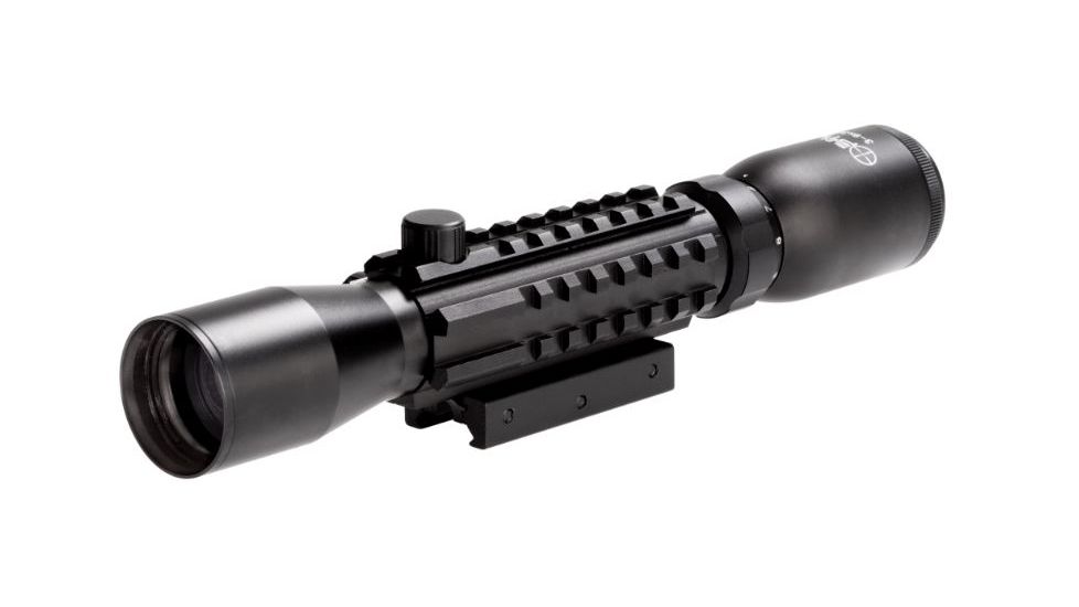 Sun Optics 3-9x32 tactical w/picatinny acc. mount rails, Matte Black CS10-TR3932