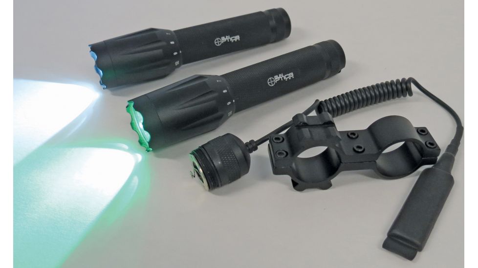Sun Optics 3W Led 250 Lumens Flashlight Green/12 Stage w/Strobe CFG-12
