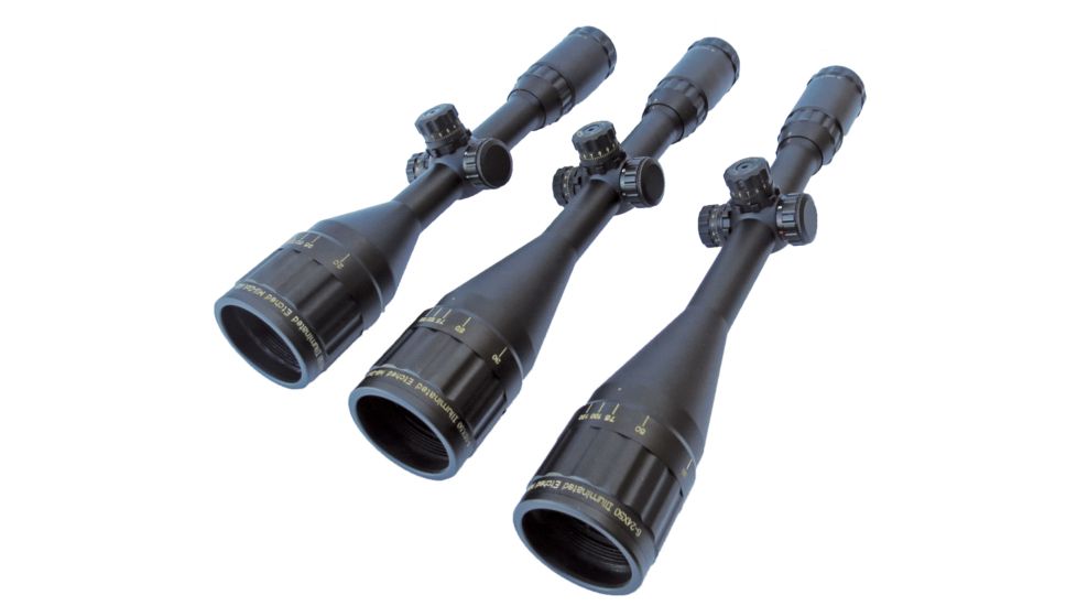 Sun Optics Air Tac Rimfire  Rifle Scope 6-24X50 Locking Turrets/Ao/Ir/Fast Focus/Rd/Grn/Blue Ret, Micro Mil Dot CS8762450AO