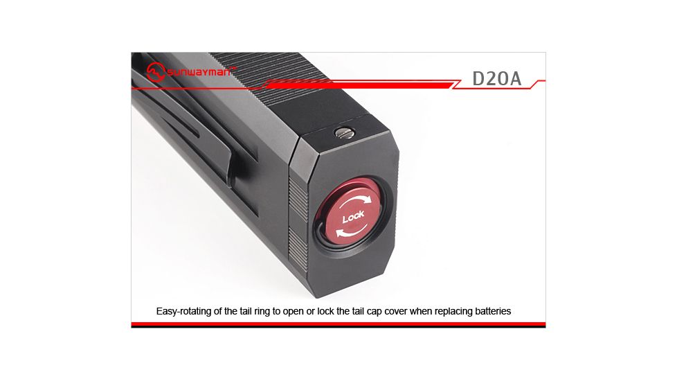 Sunwayman D20A Gemini Dual LED Flashlight with 258 Lumens SUNWAYMAN-D20A-R5