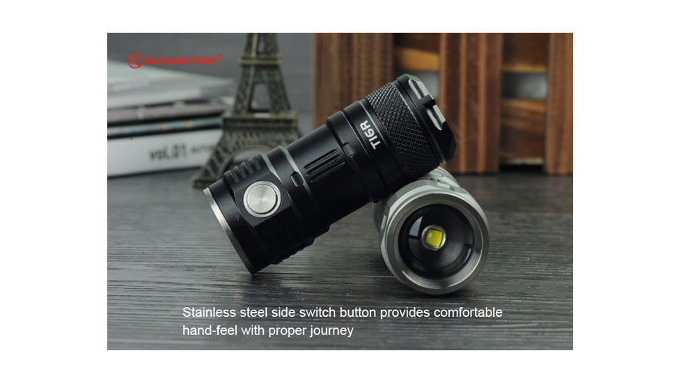 Sunwayman T16R LED Flashlight CREE XM-L2 U3 LED, 380 Lumens, Black SUNWAYMAN-T16R-BLACK