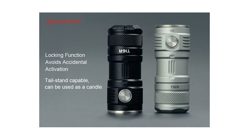 Sunwayman T16R LED Flashlight CREE XM-L2 U3 LED, 380 Lumens, Black SUNWAYMAN-T16R-BLACK