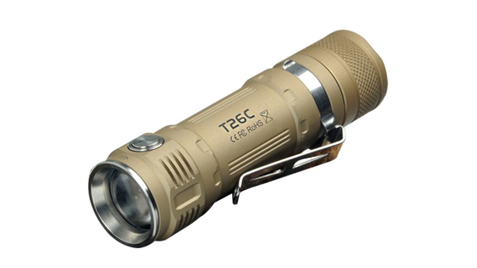 T26C Ultra-Compact 18650 Flashlight  800 Lumens, Champagne