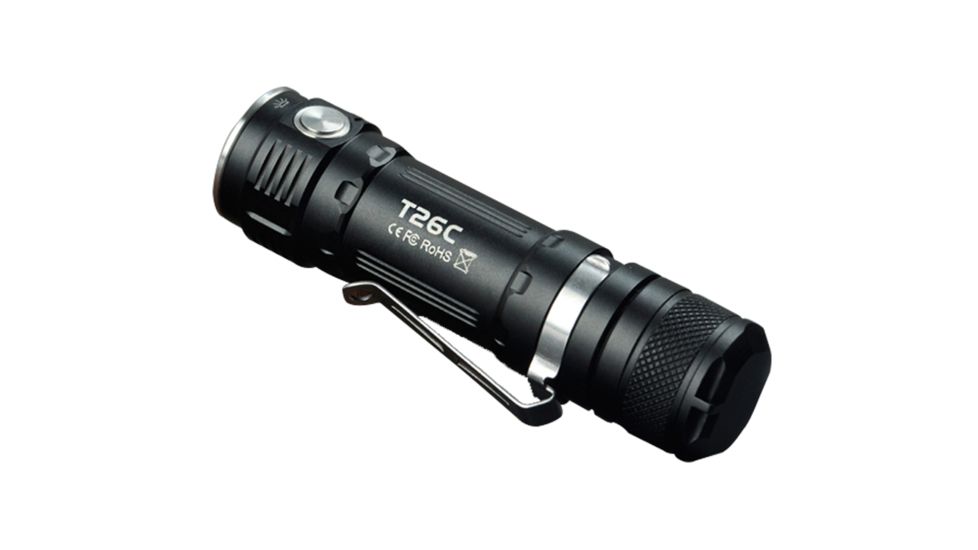 T26C Ultra-Compact 18650 Flashlight  800 Lumens, Dark Black