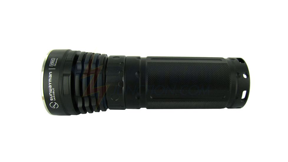 Sunwayman V60C Rechargeable LED Flashlight with 728 Lumen CREE XM-L T6 LED - Uses 3x18650 or 6xR/CR123A, Black SUNWAYMAN-V60C