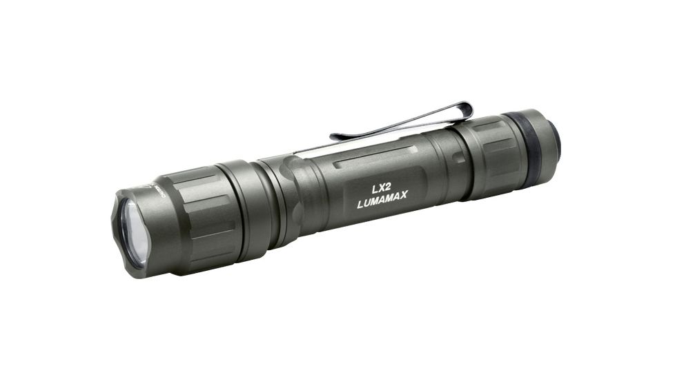 SureFire LX2 LumaMax Flashlight, 22Mm, 500 Lu., Ha Gray, 2 Way Pocket Clip, Dual Output, Tactical Switch, Gray LX2TU-A