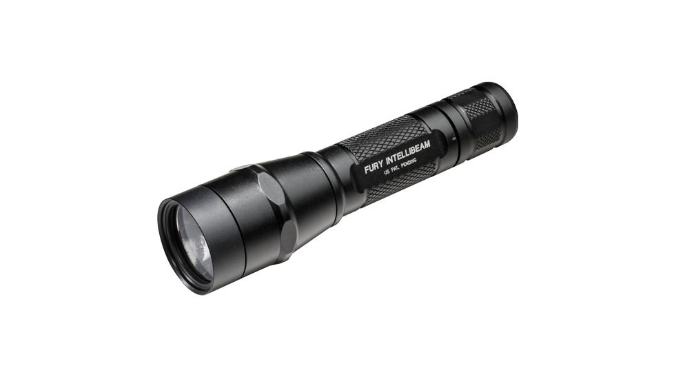 SureFire P2X Fury LED Flashlight w/IntelliBeam Technology, 15-600 Lumens, Black, P2XIB-A-BK