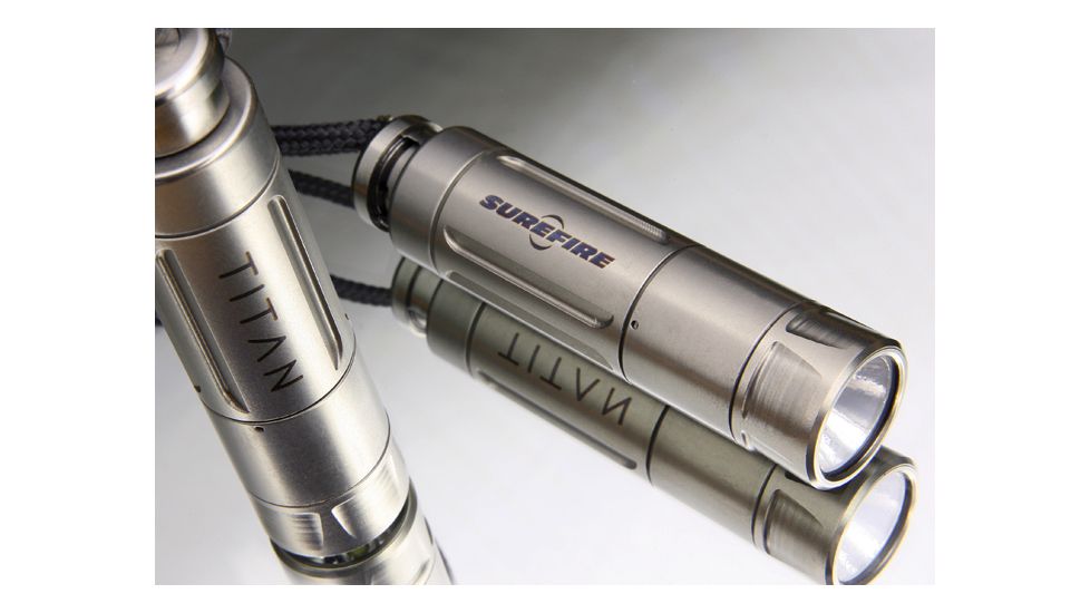 Surefire Titan Compact Flashlight - Titanium, Adjustable Output T1-TI-WH-P