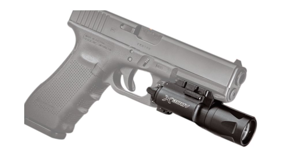 SureFire X300V Flashlight, CR123A, White, 350 Lumens, Black, X300V