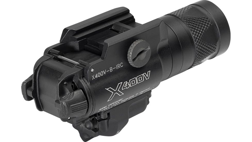 SureFire X400V Irc White-Light/Infrared LED + Infrared Laser WeaponLight, 350 Lumens, Black, X400V-B-IRC