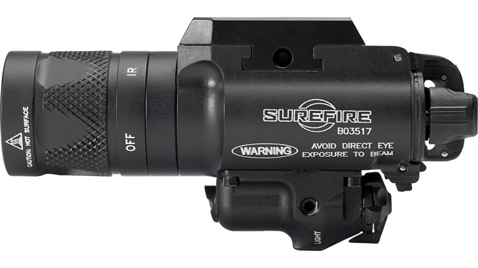 SureFire X400V Irc White-Light/Infrared LED + Infrared Laser WeaponLight, 350 Lumens, Black, X400V-B-IRC