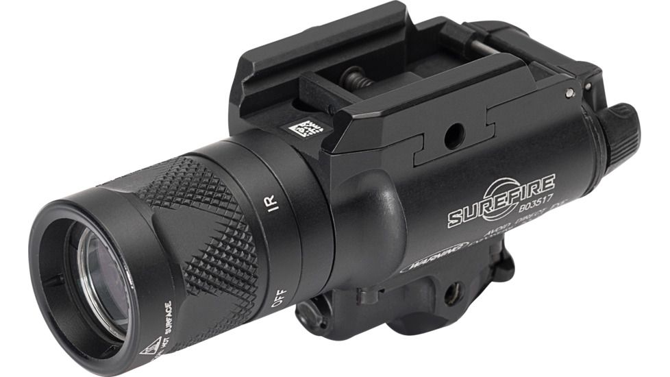 SureFire X400V Irc White-Light/Infrared LED + Infrared Laser WeaponLight, 350 Lumens, Black, X400V-B-IRC