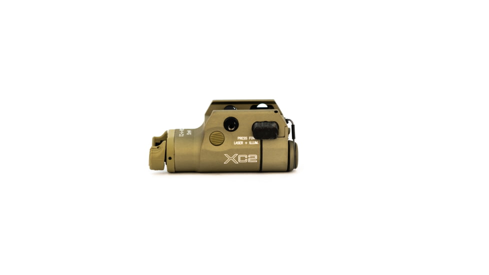 SureFire XC2 Weapon Light, 300 mW IR LED, 7 mW 850 nm IR Laser Sight, 1.5V, Wedge Lock Universal Rail Mount, Tan, XC2-A-IRC-TN