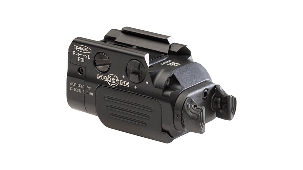 SureFire XR2 Ultra-Compact Rechargeable LED Pistol Light w/ Laser, Rechargeable Lithium Polymer, White Light / Red Laser, 800 Lumens, Black, XR2-A-RD