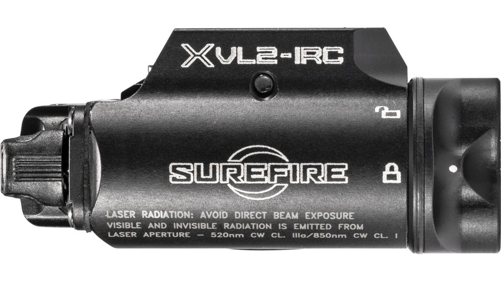 SureFire XVL2-IRC Pistol &amp; Carbine LED Light and Laser Module System, CR123A, Green/IR/White, 400 Lumens, Black, XVL2-IRC