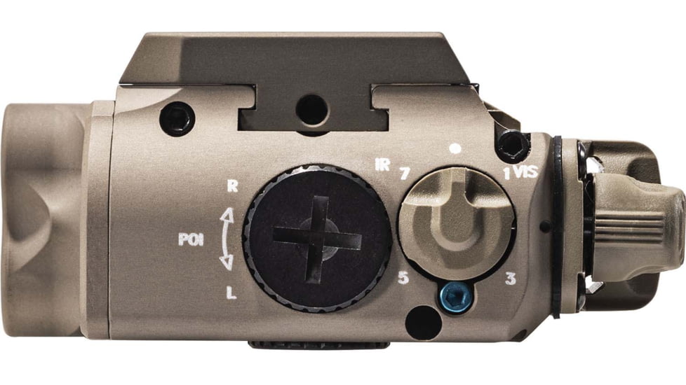 SureFire XVL2 Weapon Light, 400 Lumen LED/300 mW IR, 520 nm Class IIIA Green/850 nm Class IIIB IR Laser Sight, 3V, Tan, XVL2-TN