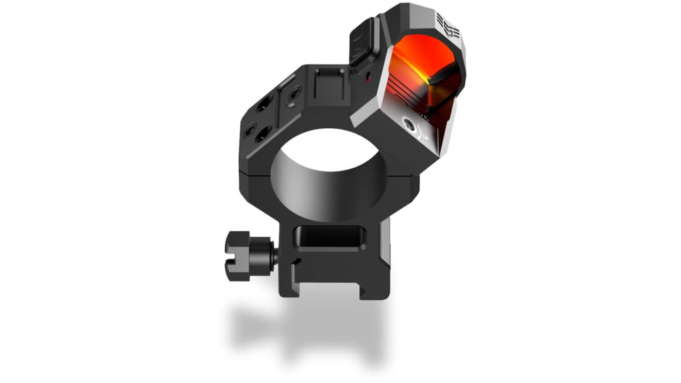 Swampfox H.E. Rifle Scope Rings, 30mm Tube, 1.93in Centerline Height, /w Integral 45-degree Offset Reflex Side Mount, Black, MRH30-H