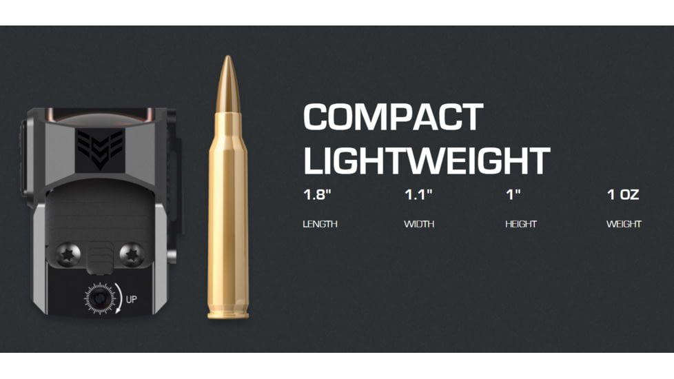 Swampfox Kingslayer Micro Reflex Red Dot Sight, 1x22mm, Red Circle Dot Reticle, Black, OKS00122-RC