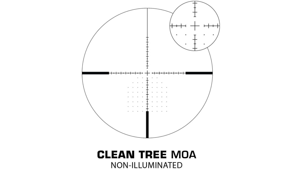 Swampfox Patriot II 6-24x 50mm 30mm Rifle Scope, First Focal Plane, Clean Tree MOA, PAT2624-MT