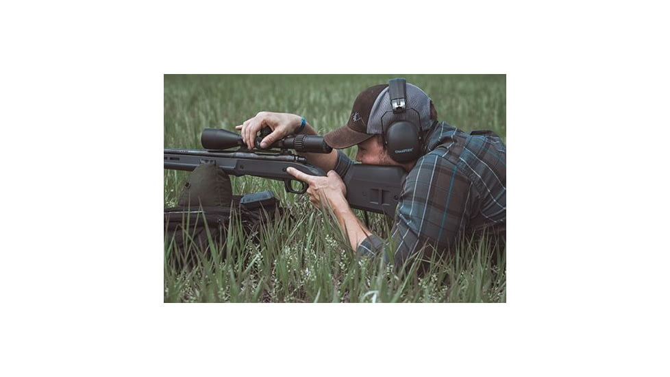 Swampfox Patriot Rifle Scope, 6-24x50mm, 30mm Tube, First Focal Plane, Sharpshooter Grid MIL Reticle, Black, 6-24X50 L