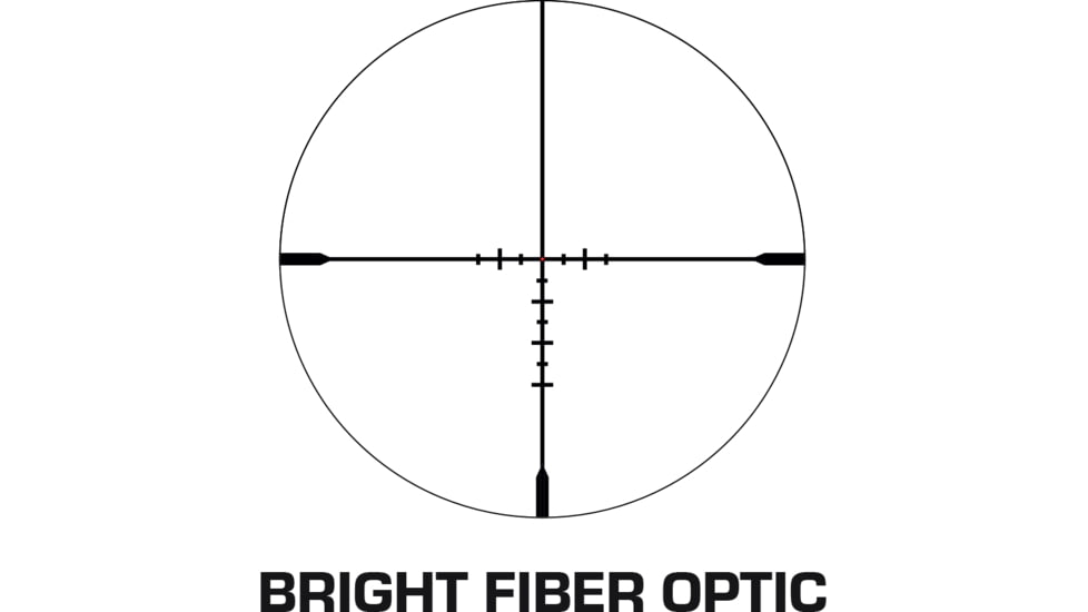 Swampfox Tomahawk II 1-4x24mm Rifle Scope, 30mm Tube, Second Focal Plane, Red Fiber Optic, Black, THK14241-RF