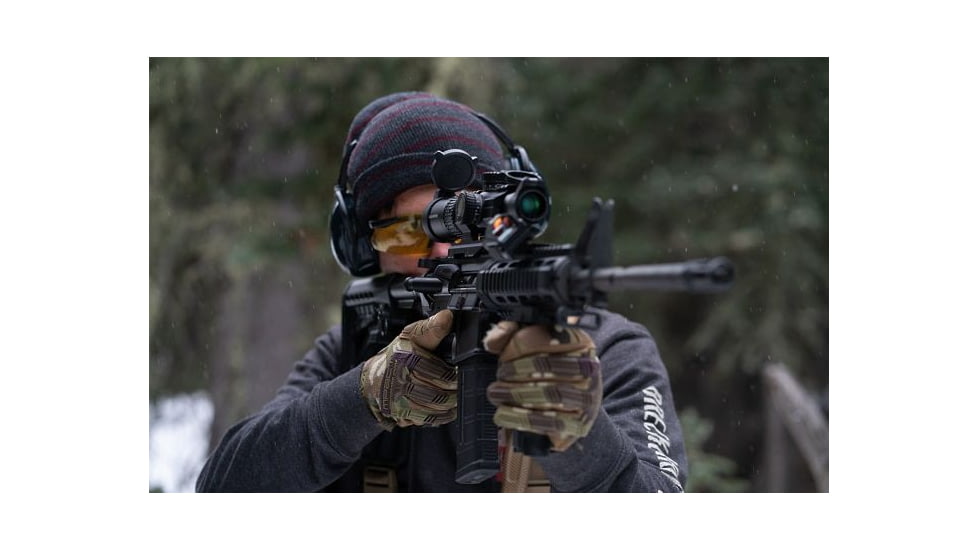Swampfox Tomahawk LVPO Rifle Scope, 1-8x24mm, 30mm Tube, Second Focal Plane, Illuminated Guerrilla Dot BDC Reticle, Black, ATK18241-B